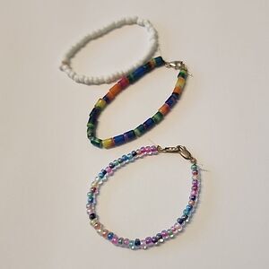 Girls Bracelet Lot with Sterling Silver and Gold Filled Clasps